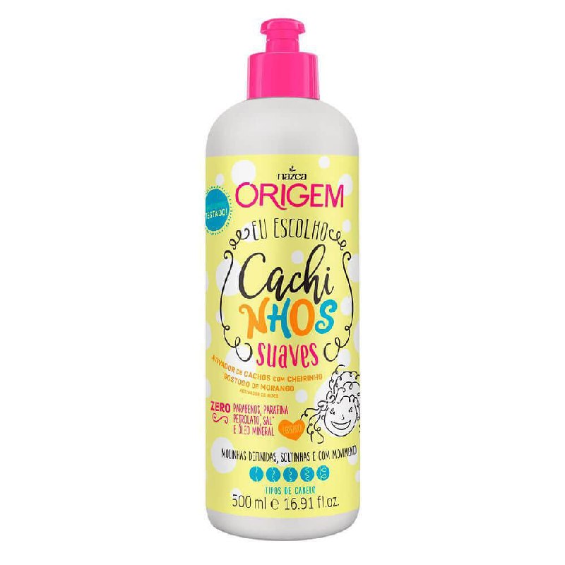 CREMA PARA EL CABELLO ACTIVADORA DE RIZOS CON ACEITE DE ARGAN Y ALOE VERA NAZCA ORIGEM 500ML