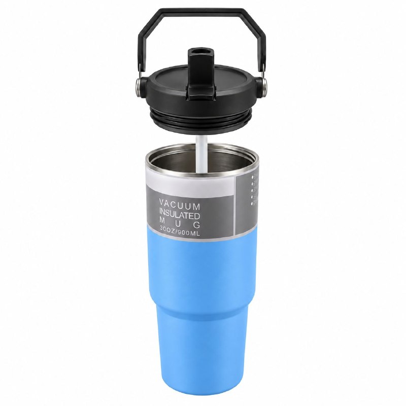VASO TERMICO CON ASA Y TAPA 30OZ