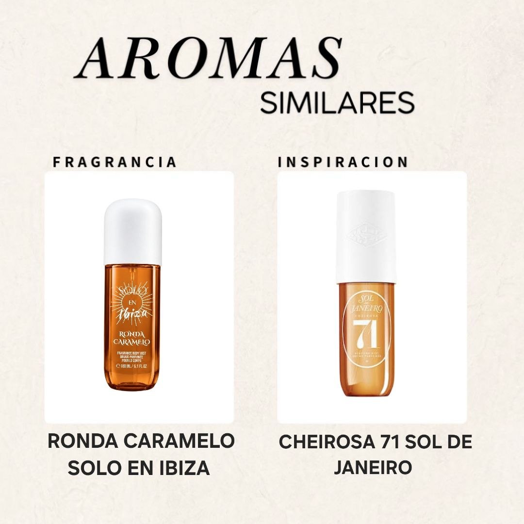 BODY MIST SOLO EN IBIZA RONDA CARAMELO PRODUCTO AMERICANO 180ML