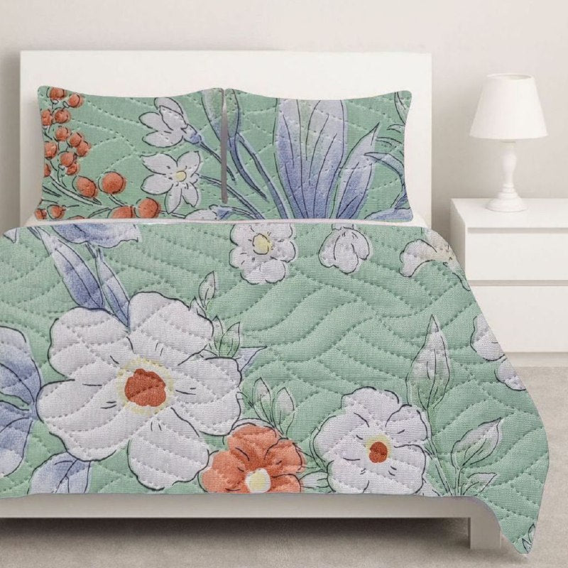 JUEGO DE SABANAS CAMERA EDREDON REVERSIBLE DE 3PCS QUEEN BENELI HOME