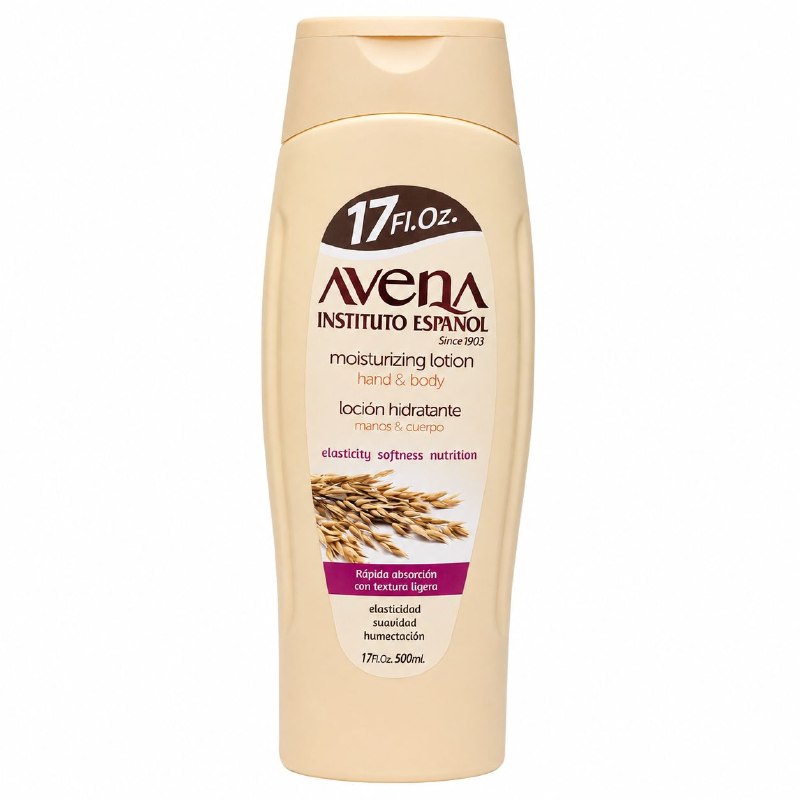 CREMA CORPORAL Y DE MANOS DE AVENA APORTA ELASTICIDAD SUAVIDAD Y NUTRICION AVENA INSTITUTO ESPAÑOL 500ML
