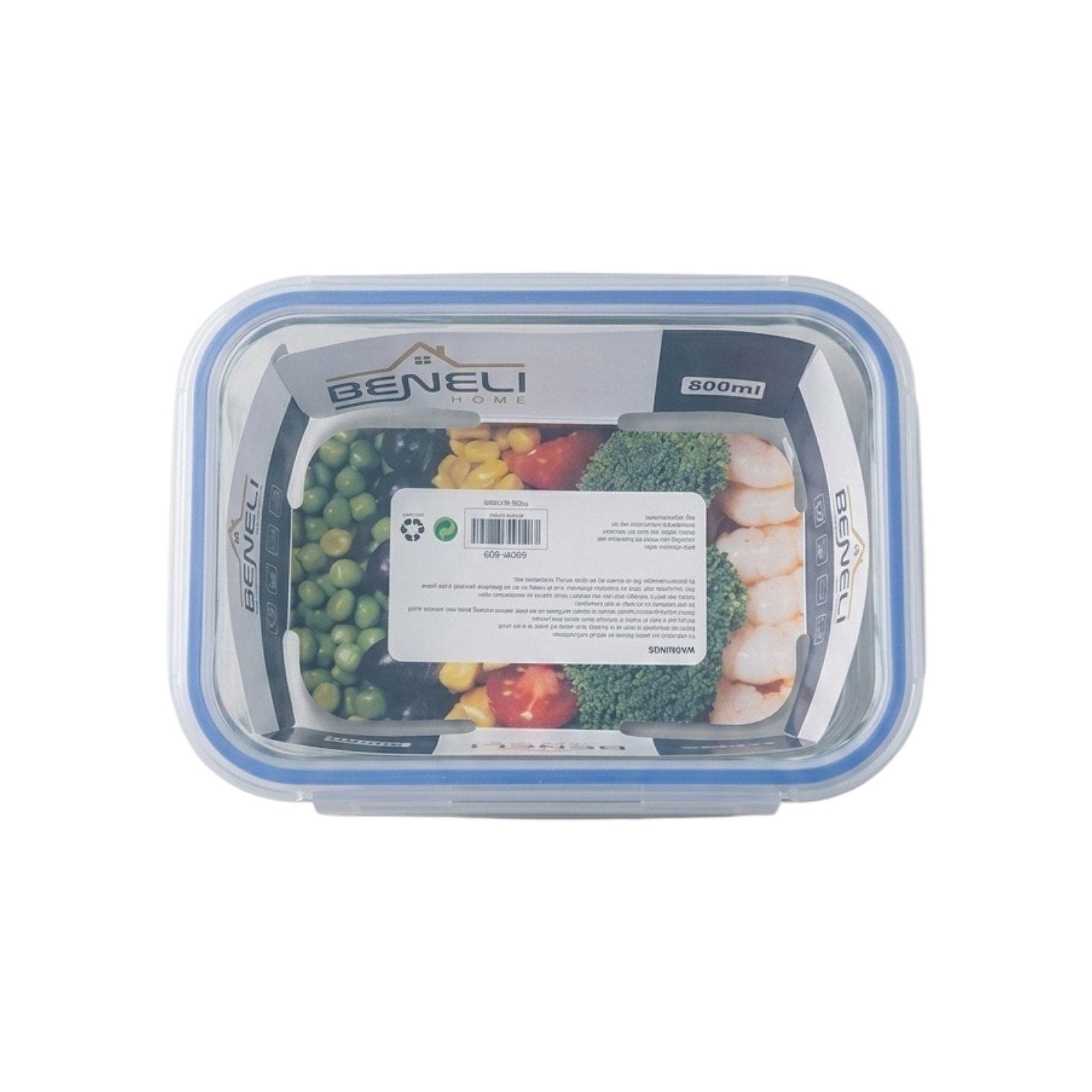 RECIPIENTE DE VIDRIO PARA ALMACENAR Y TRANSPORTAR COMIDAS DE FORMA PRÁCTICA Y SEGURA BENELI HOME 33OML