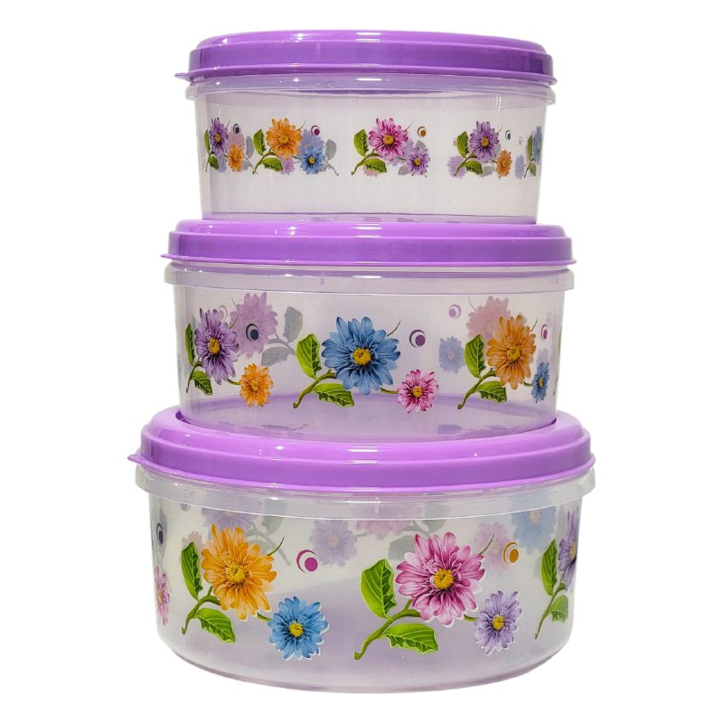 SET DE RECIPIENTES PANAS PARA ALIMENTOS 3UND 13X25C 11X23CM 10X20CM
