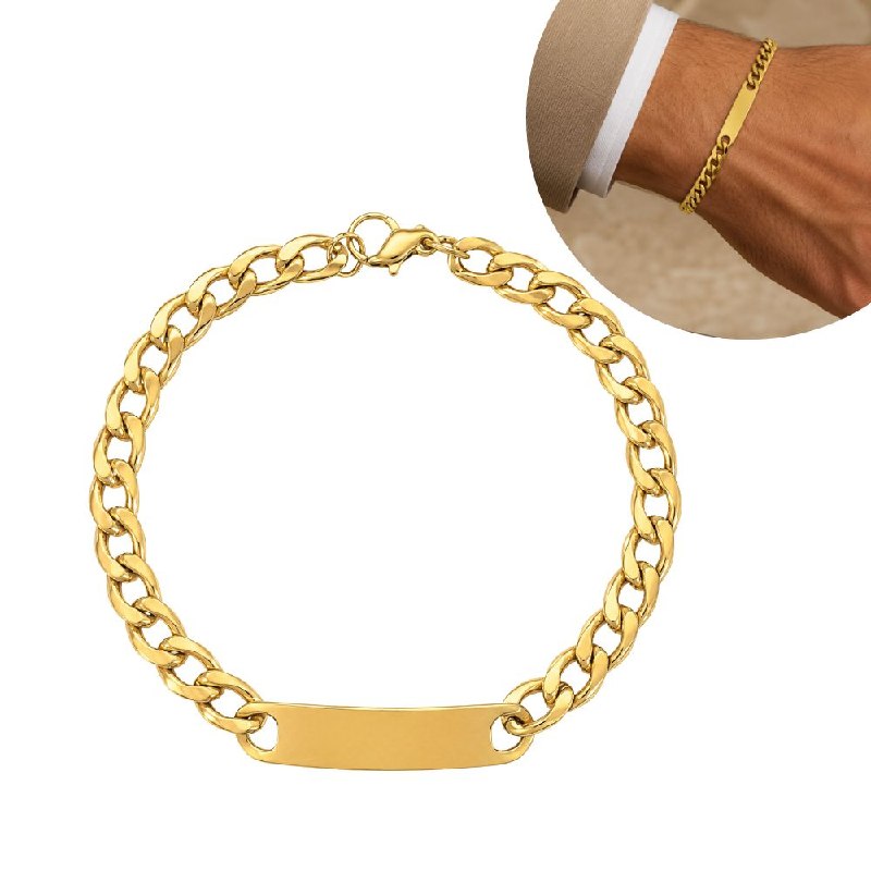 PULSERA DE ENCHAPE PARA CABALLERO 24CM