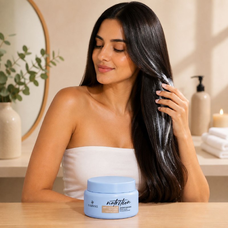 MASCARILLA CAPILAR NUTRITIVA DE HIDRATACION Y BRILLO ECOSMETICS 250G