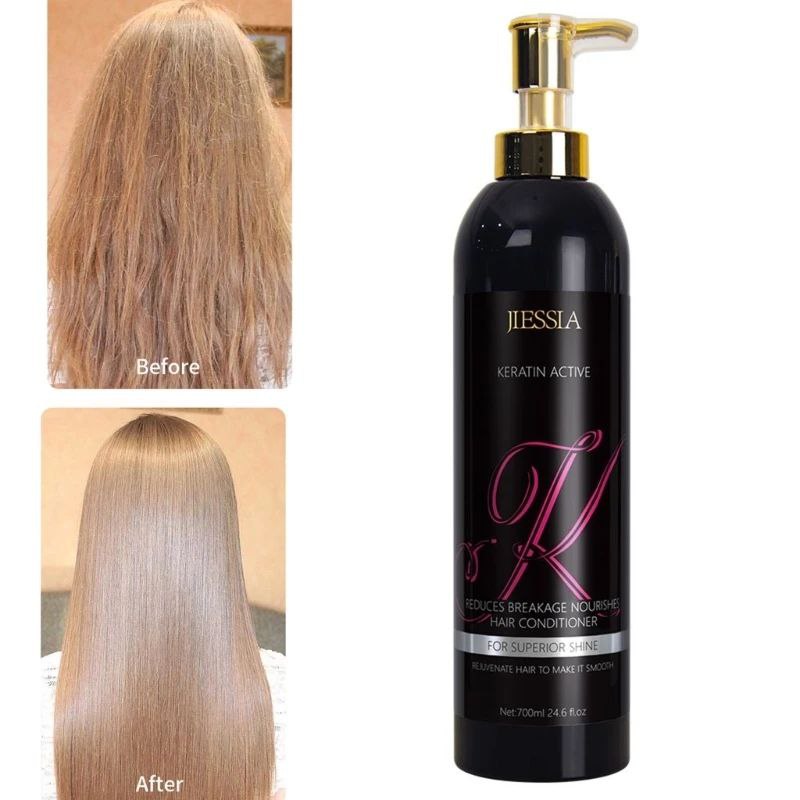 ACONDICIONADOR QUERATINA FORMULA SUAVE Y EFECTIVA MEJORA LA SEQUEDAD DEL CABELLO JIESSIA 700ML