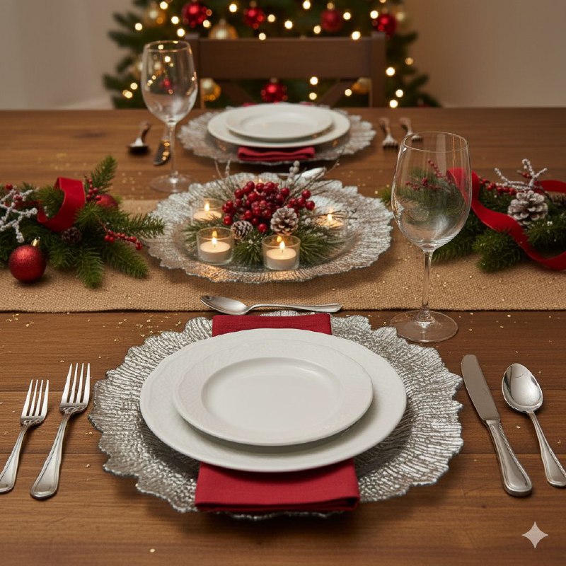 PLATO DE CARGA DECORATIVO PLATEADO DE PLASTICO 32CM