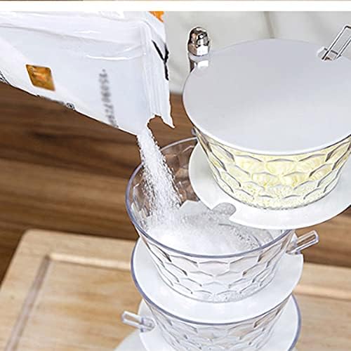 ORGANIZADOR GIRATORIO DE 4 NIVELES PARA ESPECIAS O ALIMENTOS COLOR BLANCO 22CM