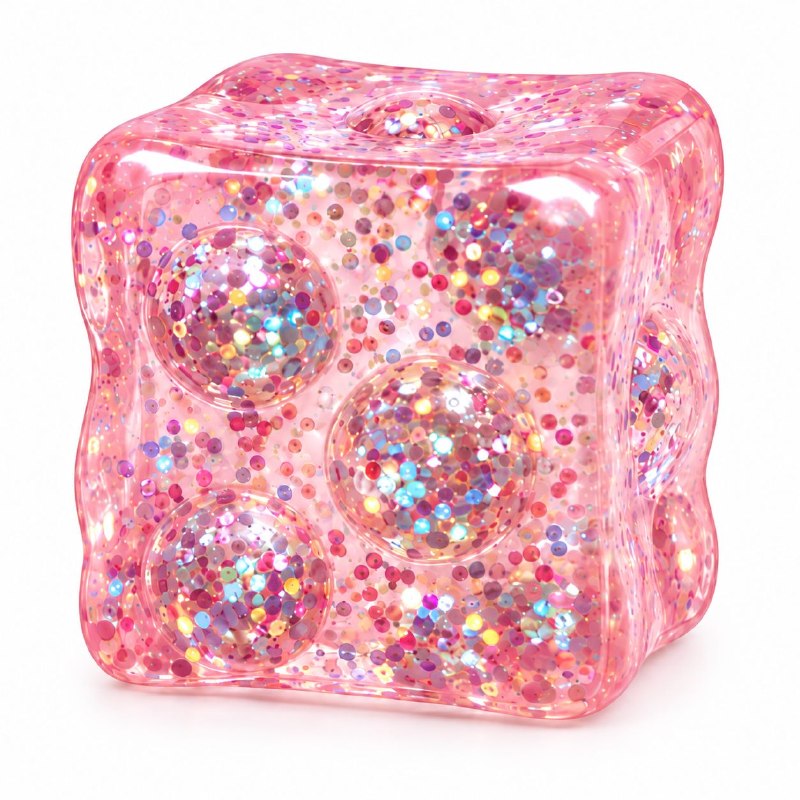 JUGUETE CUBO SENSORIAL ANTIESTRES FLEXIBLE DE GEL PARA NIÑOS 6X6CM