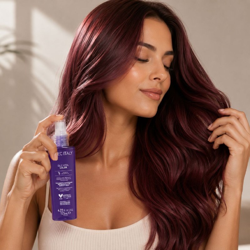 ACEITE CAPILAR CONCENTRADO PARA CABELLO TEÑIDO REVITALIZANTE, PROTECTOR DE COLOR Y RESTAURADOR DE BRILLO CON ACEITE DE ARGAN TEC ITALY 125ML
