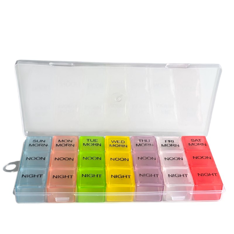 ORGANIZADOR DE PASTILLAS SEMANAL CON CARCASA PROTECTORA PARA LA PORTABILIDAD PREMIER PLUS