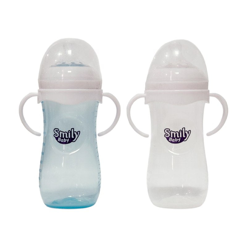 BIBERON CHUPON PARA BEBES CON ASAS, PEPE APTO PARA USO DESDE NACIMIENTO, TETINA SUAVE ESPIRAL FLEIXBLE DE 125ML SMILY BABY 2UND