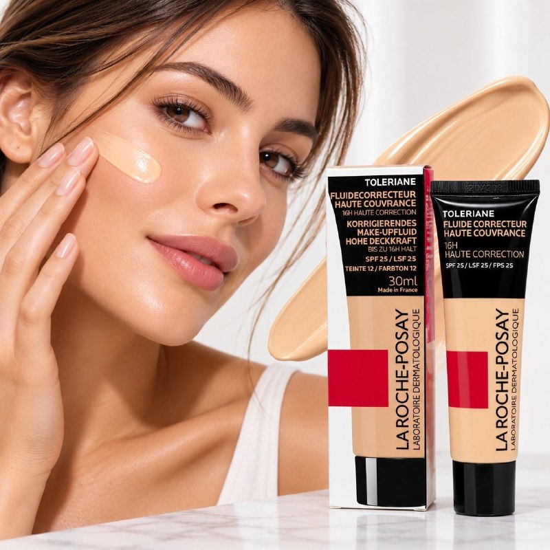 BASE DE MAQUILLAJE LIQUIDA DERMOCOSMETICA CON ACABADO UNIFORME LIGERO LA ROCHE POSAY 30ML (DUPE DE LA ROCHE POSAY)