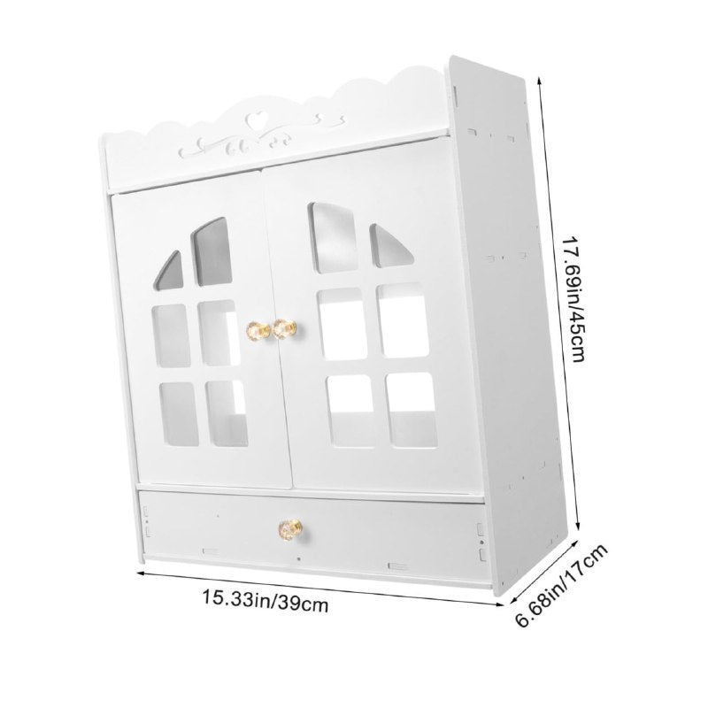 ESTANTE ORGANIZADOR DE BAÑO DE PARED COLOR BLANCO 39X17.5X44CM