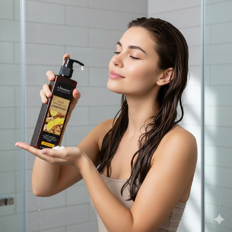 ACONDICIONADOR DE JENGIBRE ANTICAIDA ANTICASPA Y FORTALECEDOR KORMESIC 300ML