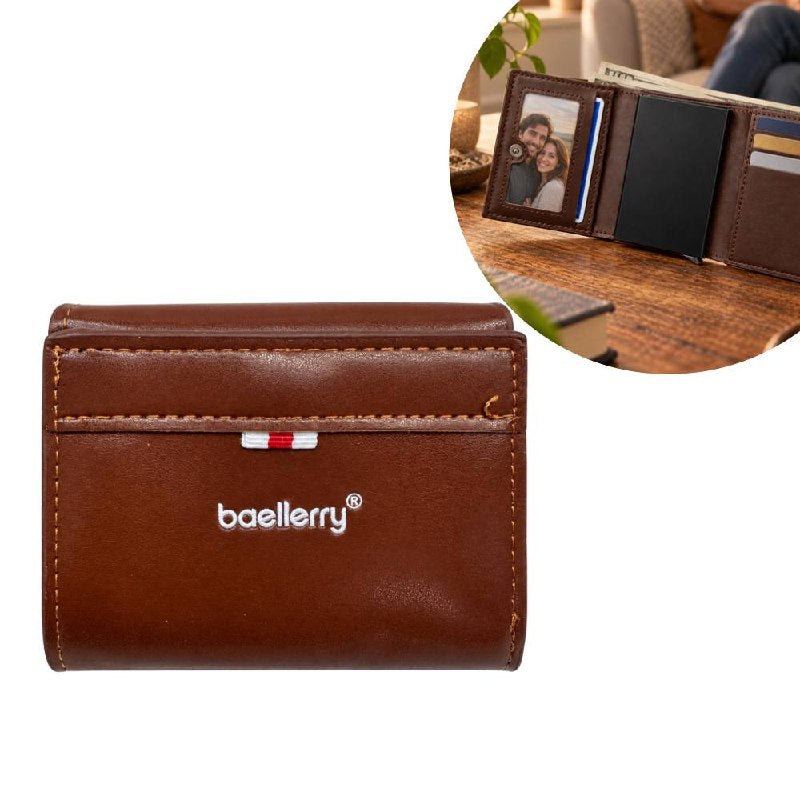 BILLETERA COMPACTA CON TARJETERO Y PROTECCION RFID BAELLERRY 9X8CM