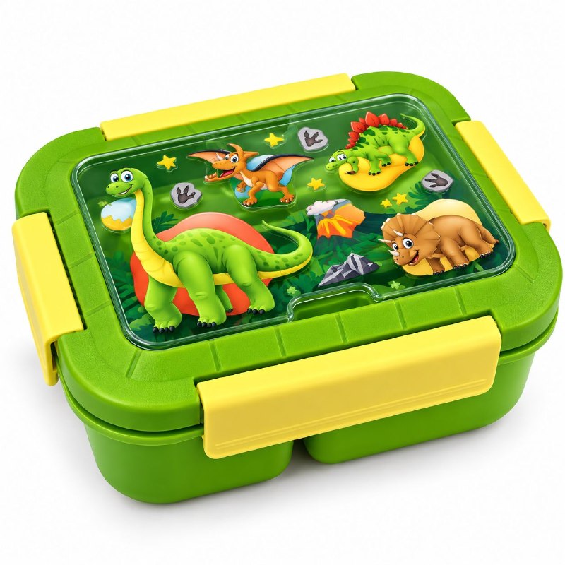 RECIPIENTE PANA PARA ALIMENTOS HERMETICA DE 3 COMPARTIMIENTOS CON CUBIERTOS PARA NIÑOS(AS) FRESH GUARD 1400ML
