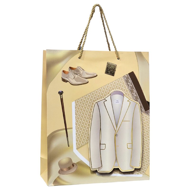 BOLSA DE REGALO PARA HOMBRE MEDIANA 26X32X10CM