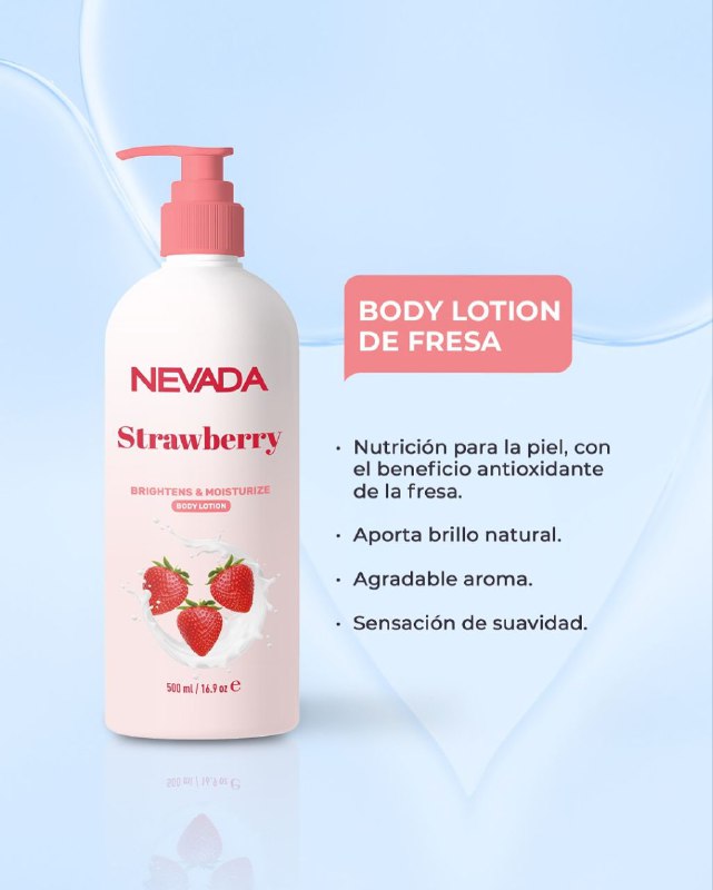 CREMA CORPORAL HIDRATANTE E ILUMINADORA AROMA A FRESA NEVADA 500ML