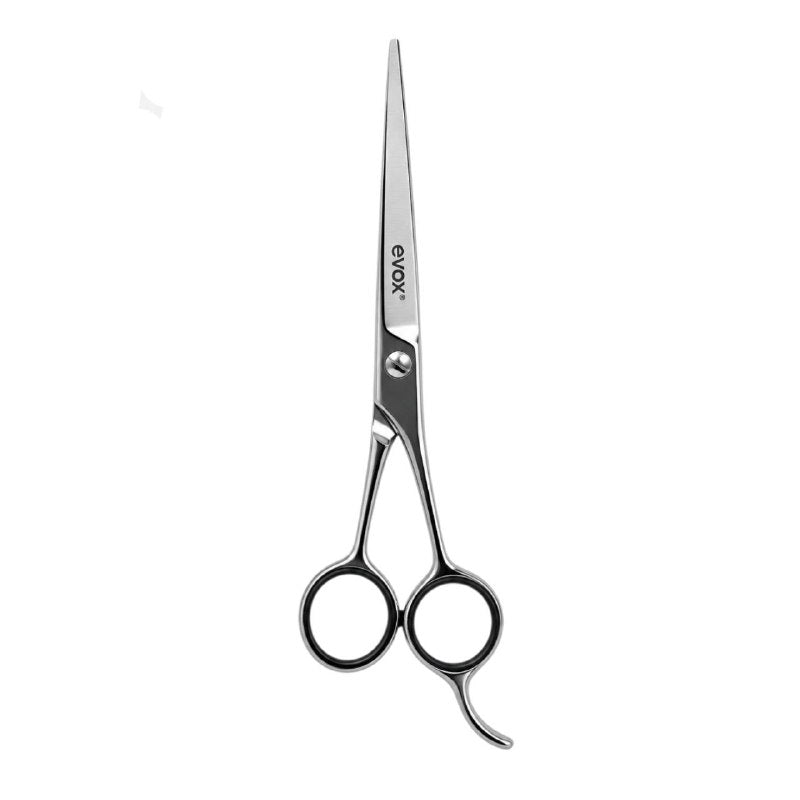 TIJERAS DE CORTE PARA PELIQUERIA Y BARBERIA DE ACERO INOXIDABLE EVOK 6.5"