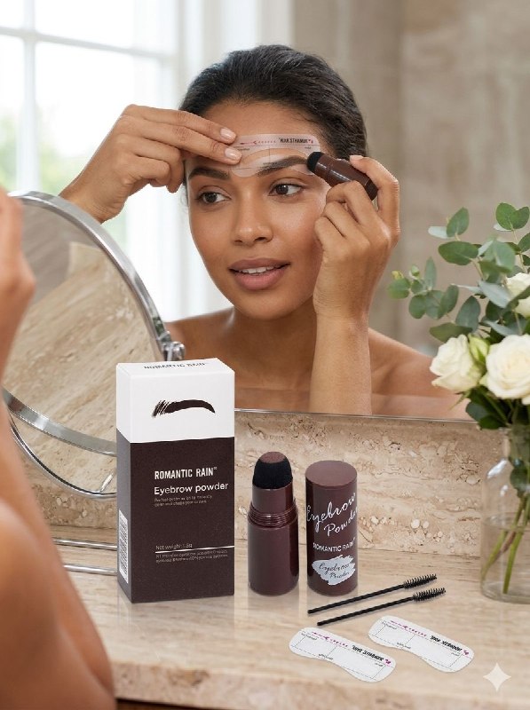 POLVO PARA CEJAS KIT DE CEJAS PERFECTO PARA DAR COLOR Y FORMA ROMANTIC RAIN 3 TONOS 1.8G