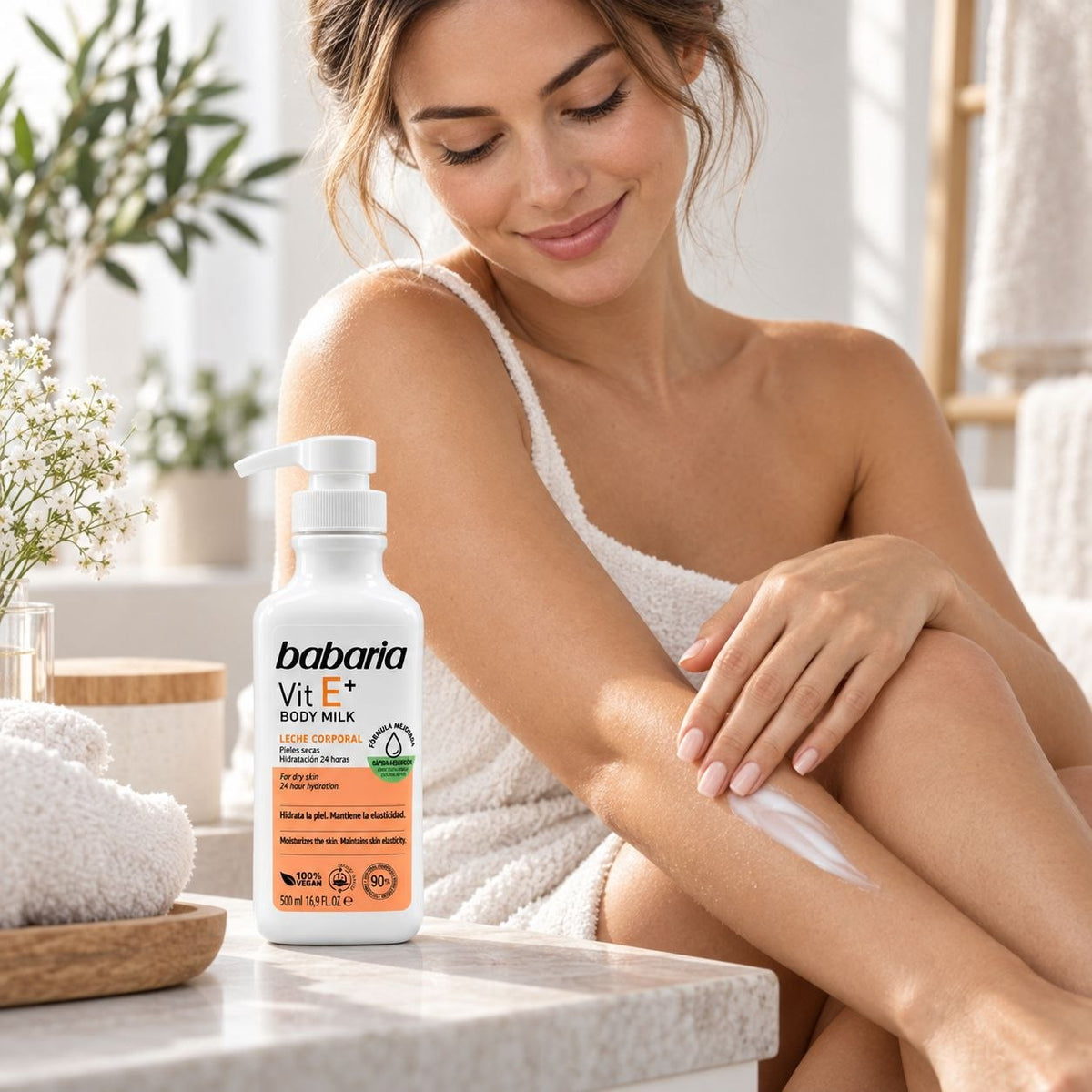 CREMA DE LECHE CORPORAL CON VITAMINA E BABARIA 500ML