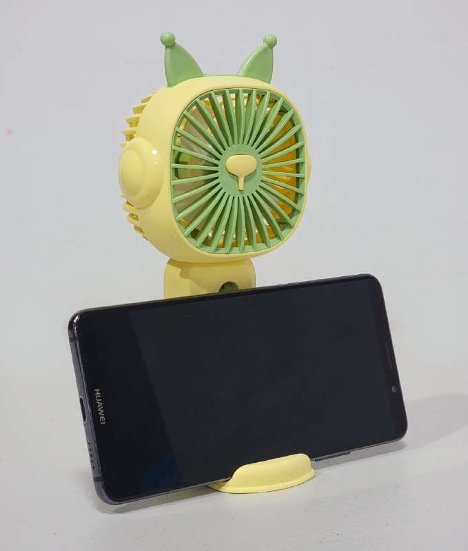 VENTILADOR DE MANO O MESA RECARGABLE CON SOPORTE PARA CELULAR LINGPAN