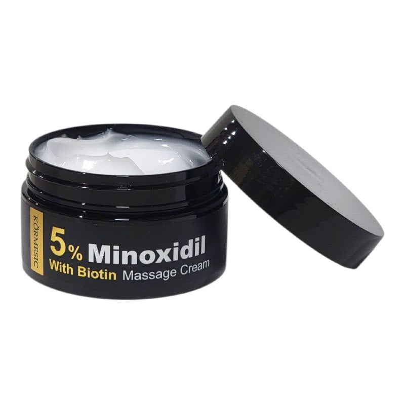 CREMA DE MASAJE PARA EL CABELLO ESTIMULANTE CON MINOXIDIL 5% Y BIOTINA KORMESIC 100G