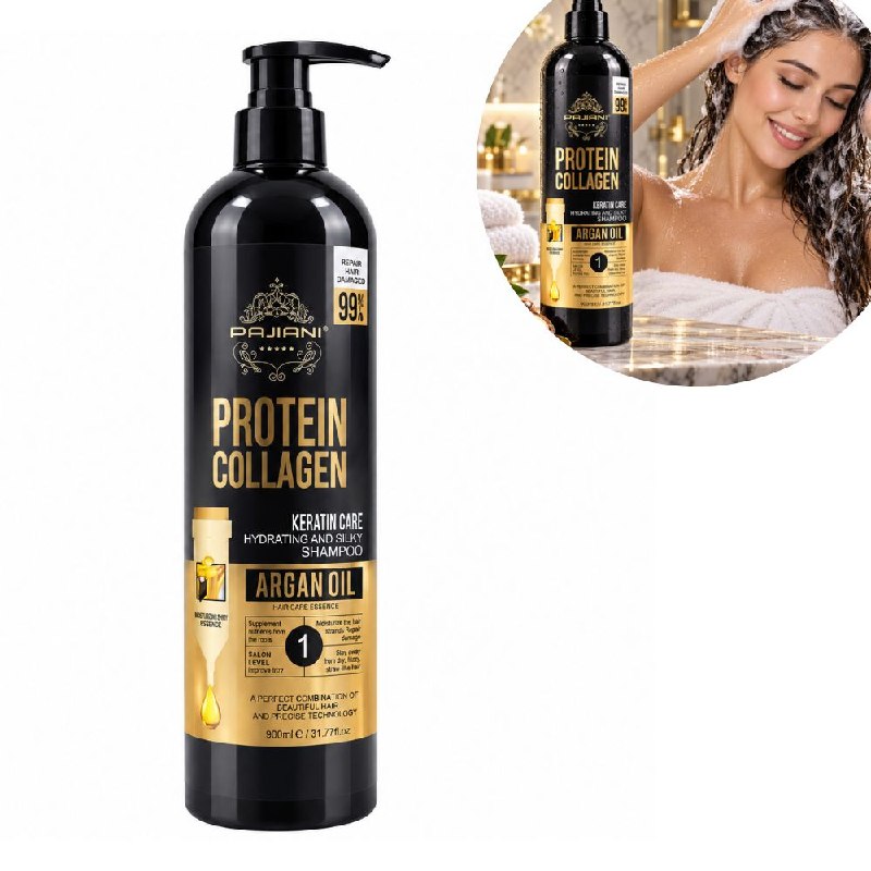 SHAMPOO PROTEIN COLLAGEN KERATIN CARE Y ARGAN OIL PAJIANI 900ML