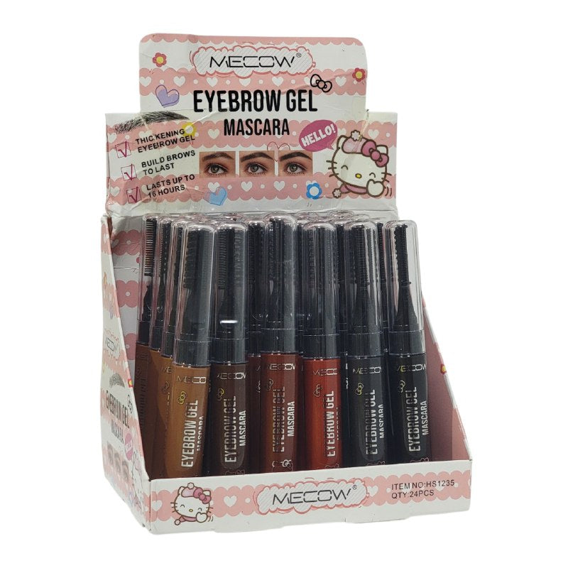 MASCARA DE GEL Y CEPILLO PARA CEJAS ESPESANTE DE LARGA DURACION 16H MECOW 13ML