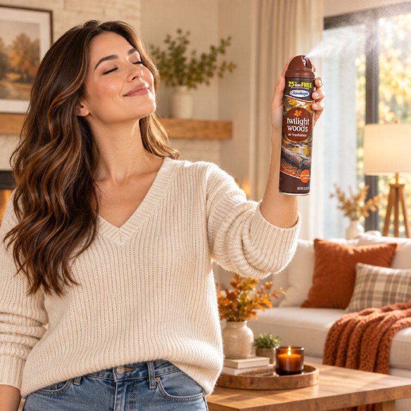 AMBIENTADOR AROMATIZANTE EN SPRAY CON AROMA A BOSQUE HOMEBRIGHT 283G