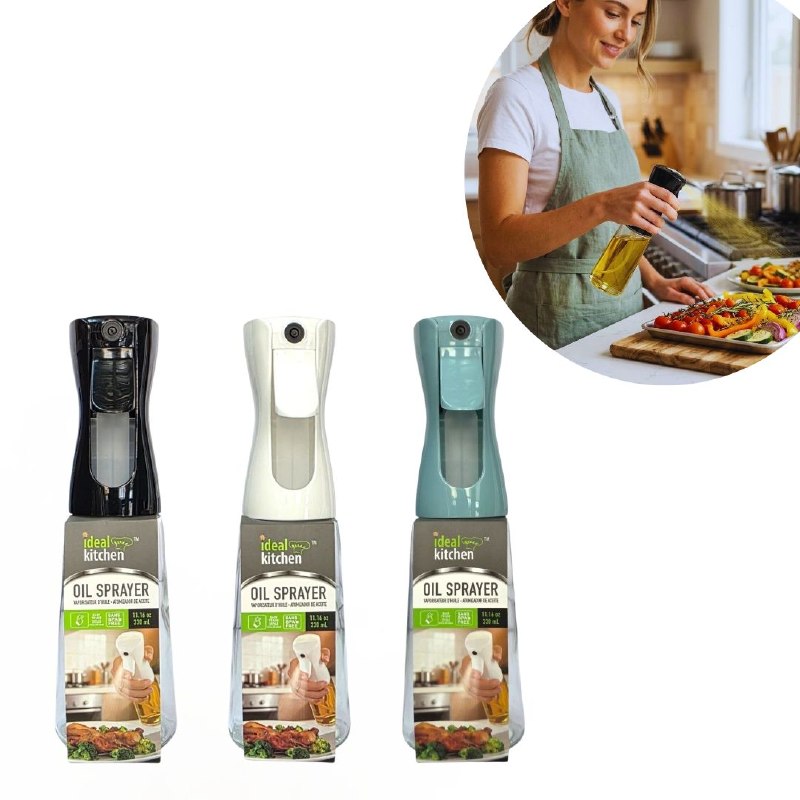 DISPENSADOR Y ATOMIZADOR DE ACEITE EN SPRAY IDEAL KITCHEN 330ML