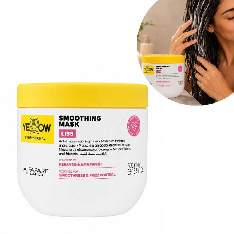 MASCARILLA CAPILAR ALISADORA Y ANTIFRIZZ CON KERAVEG ALFAPARF 500ML
