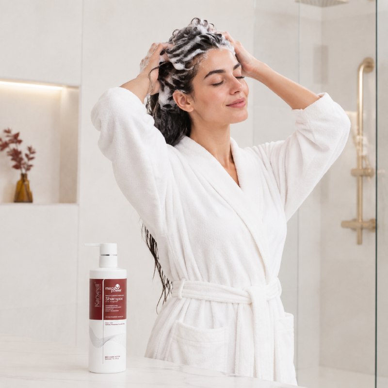 SHAMPOO HIDRATANTE, LIMPIEADOR SUAVE Y PROTECTOR CON ESENCIA DE MACA PERUANA KARSEELL 500ML