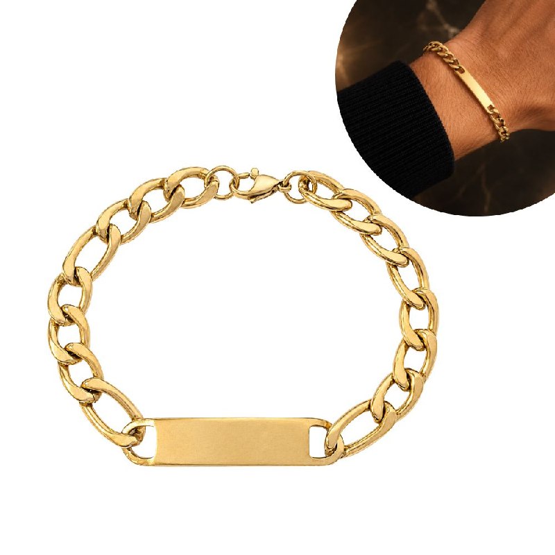 PULSERA DE ENCHAPE PARA CABALLERO 24CM