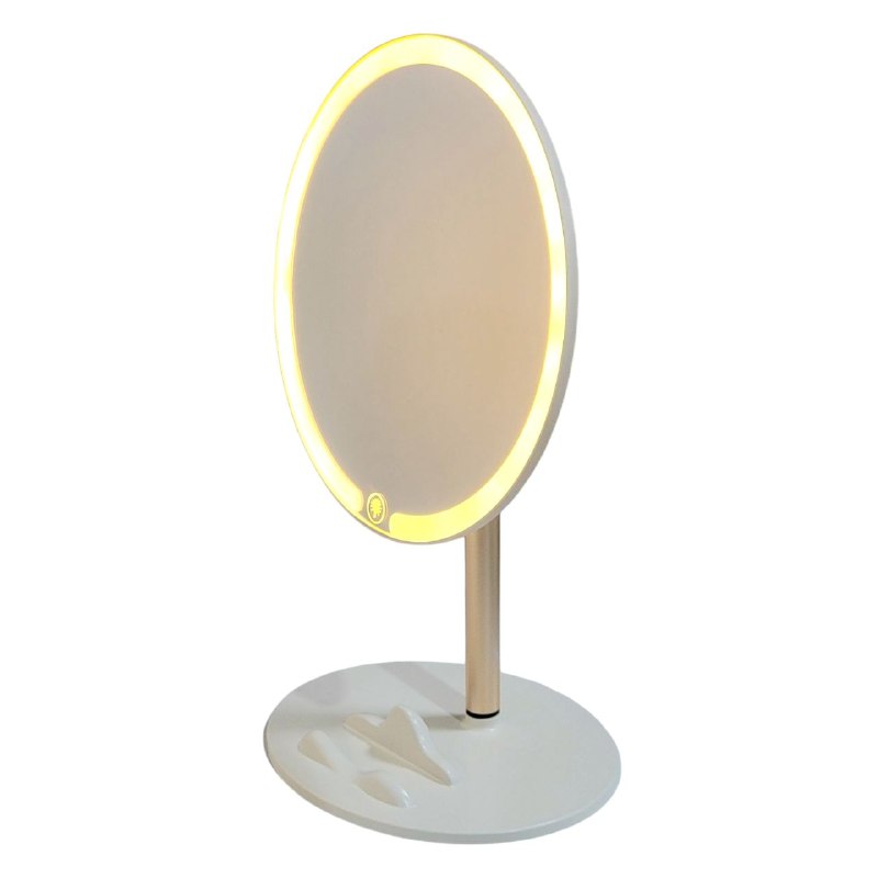 ESPEJO COSMETICO DE MAQUILLAJE LED, TRES NIVELES DE LUZ, LARGA DURACION, PULSASION LARGA, 2 COLORES