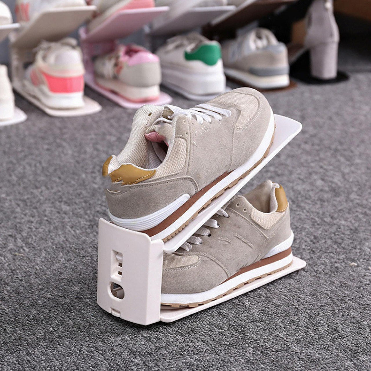 ORGANIZADOR DE ZAPATOS AJUSTABLE DE DOBLE CAPA 25CM