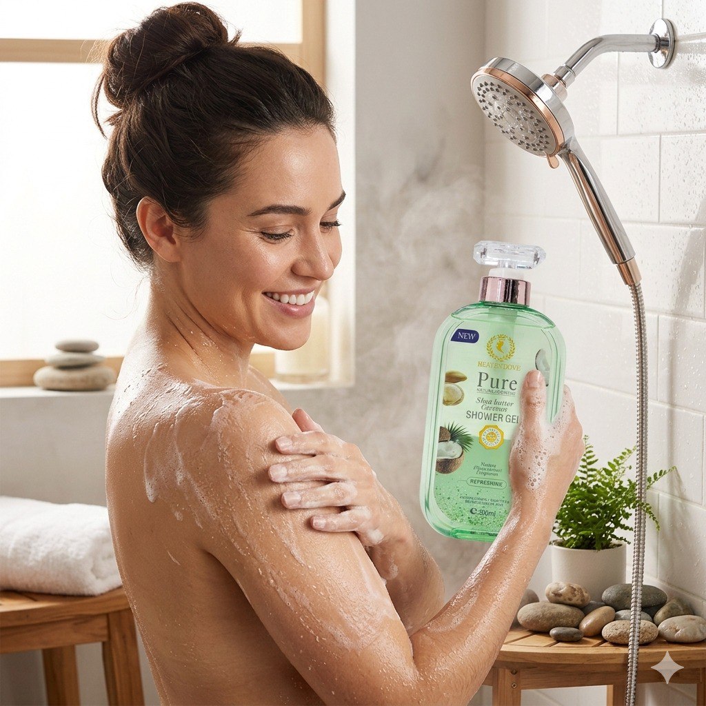 GEL DE DUCHA HIDRATANTE CON MANTECA DE KARITÉ Y EXTRACTO DE COCO HEAVEN DOVE 500ML