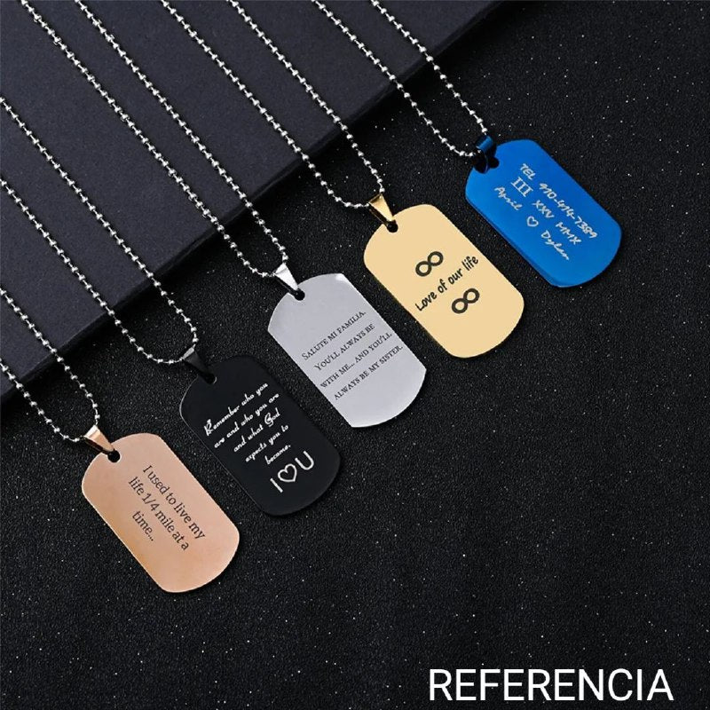 DIJE1525G FORMA PLACA PERSONALIZABLE