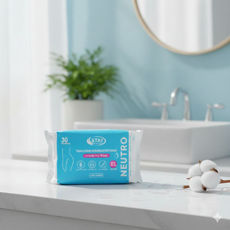 TOALLITAS HUMEDAS INTIMAS NEUTRO, QUE LIMPIAN, DAN FRESCURA Y SUAVIDAD STAY BEAUTIFUL 30UND