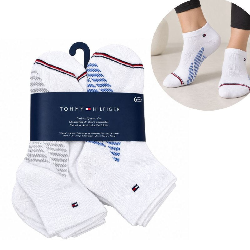 CALCETA TOBILLERA TOMMY HILFIGER PARA MUJER 6 PARES TALLA ÚNICA