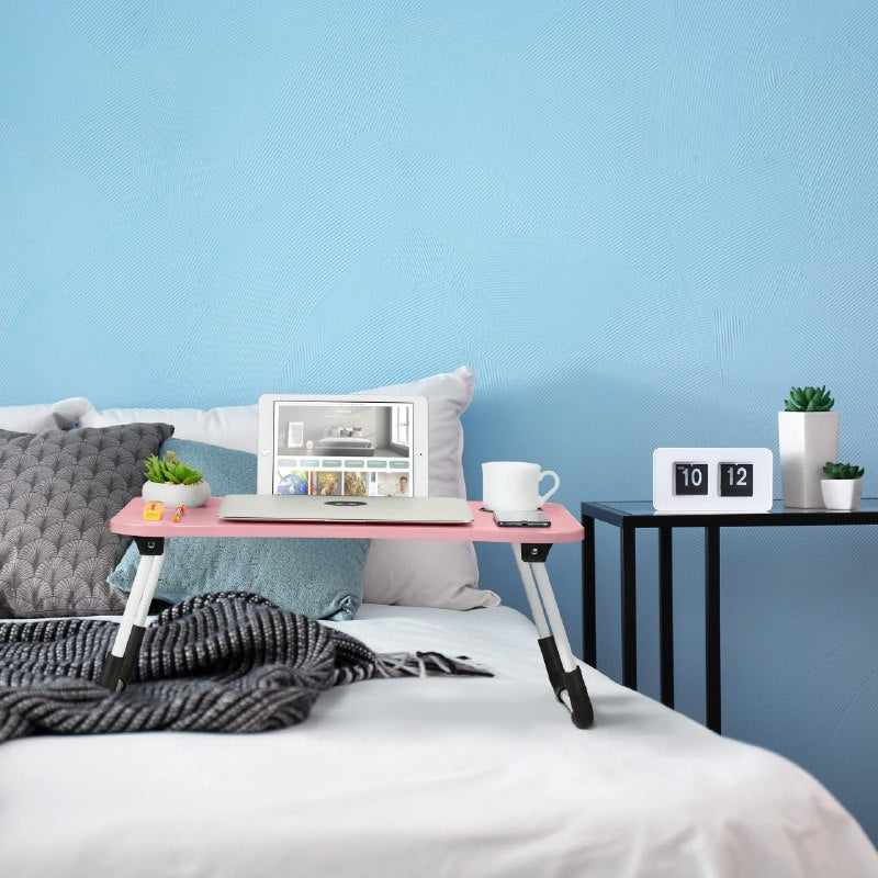 MESA PLEGABLE PORTATIL MULTIUSOS ERGONOMICA PARA CAMA 60X40X27CM