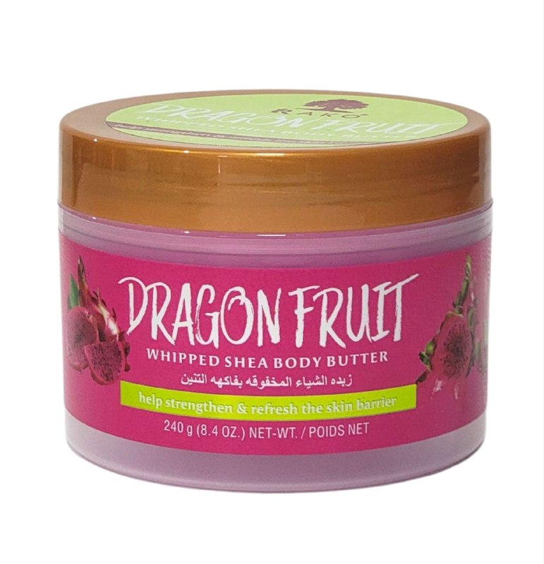 MANTECA CORPORAL DE TEXTURA BATIDA CON MANTECA DE KARITE Y EXTRACTO DE PITAHAYA RAKO 240G