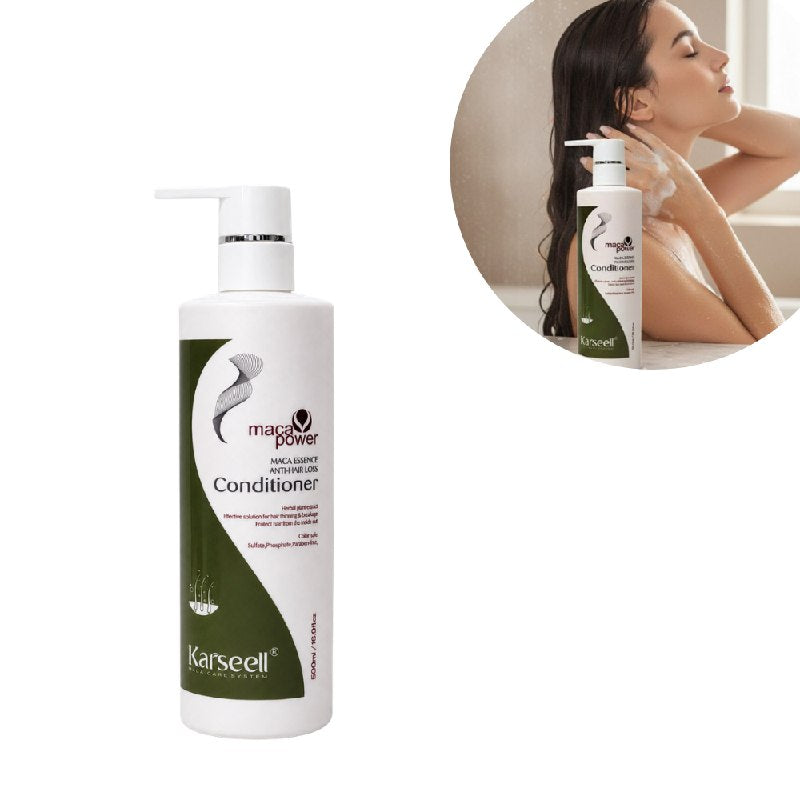 ACONDICIONADOR ANTICAIDA, FORTALECEDOR Y REPARADOR CON ESENCIA DE MACA PERUANA KARSEELL 500ML