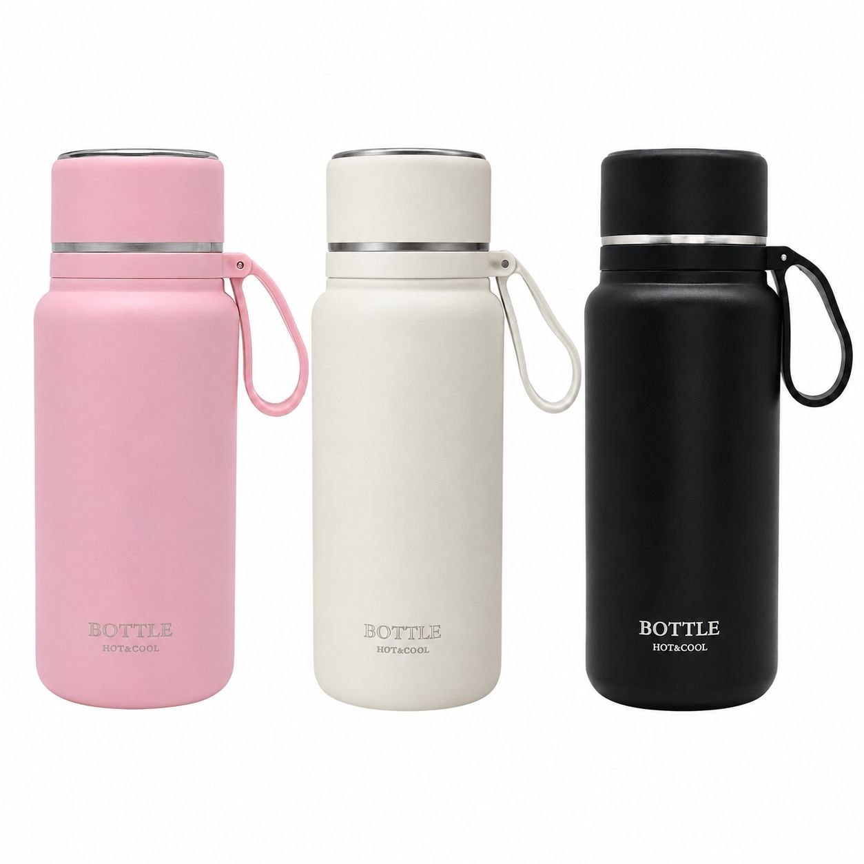 TERMO BOTELLA HOT&COOL PREMIUM ENVASE TÉRMICO DE ACERO INOXIDABLE CON ASA ERGONÓMICA Y FILTRO INTERNO BENELI HOME 850ML