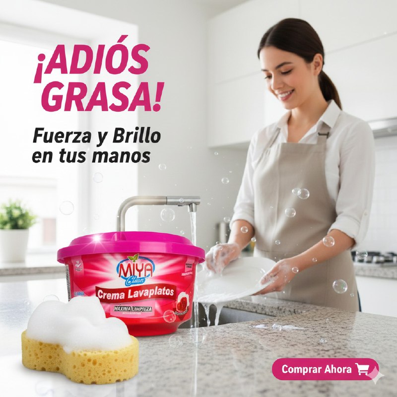 JABON PARA LAVAR TRASTES PLATOS DESENGRASANTE CON AROMA A ROSAS MIYA CLEAN 250G