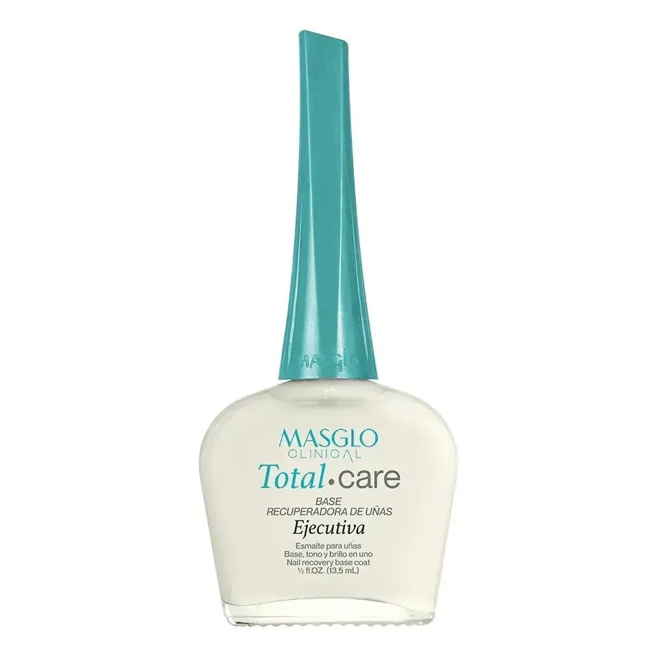 ESMALTE PARA UÑAS BASE RECUPERADORA DE UNAS CLINICAL TOTAL CARE EJECUTIVA MASGLO 13.5ML