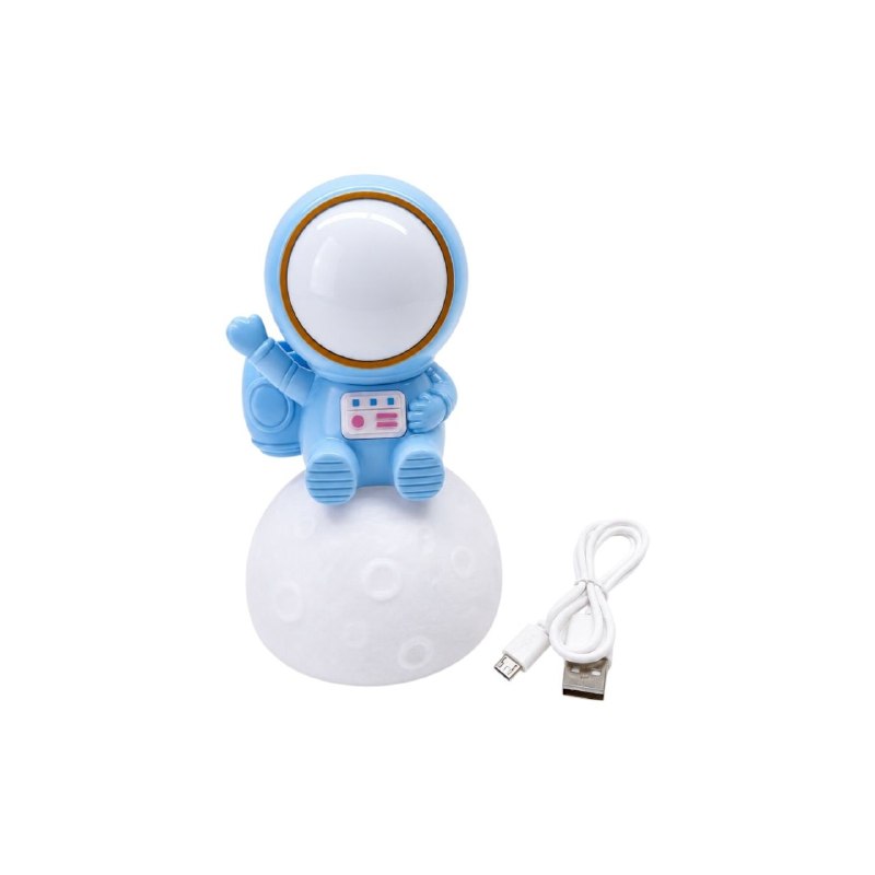 MINI LAMPARA LED PORTATIL DE ASTRONAUTA SOBRE LA LUNA CON SACAPUNTAS INTEGRADO 17X9.5X10.5CM
