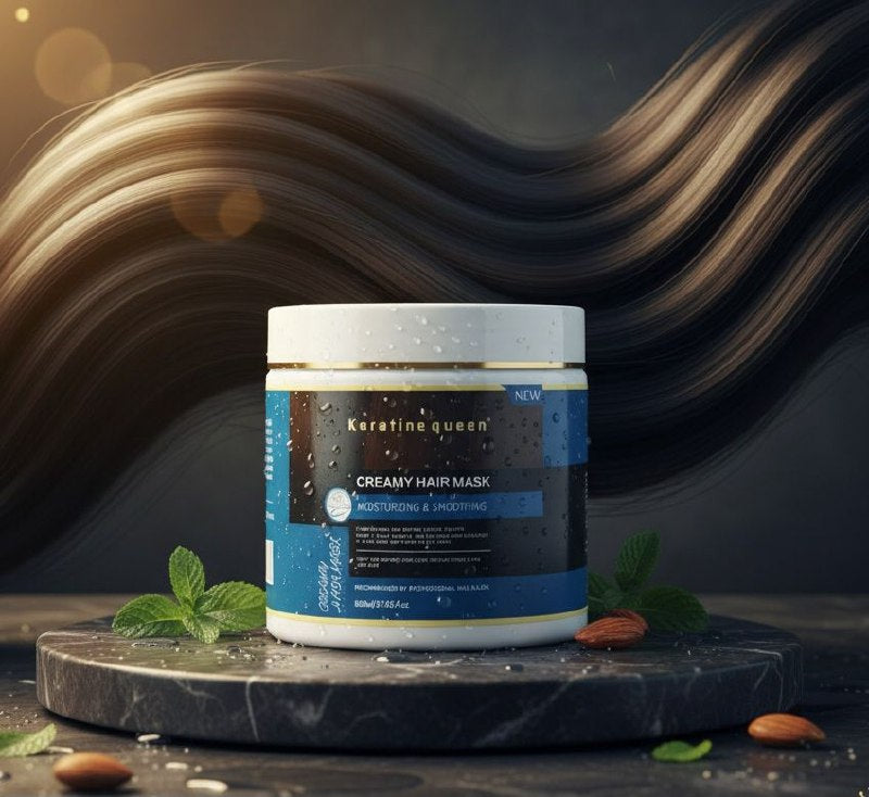 MASCARILLA PARA EL CABELLO CREMOSA HIDRATANTE Y SUAVIZANTE KERATINE QUEEN 800ML