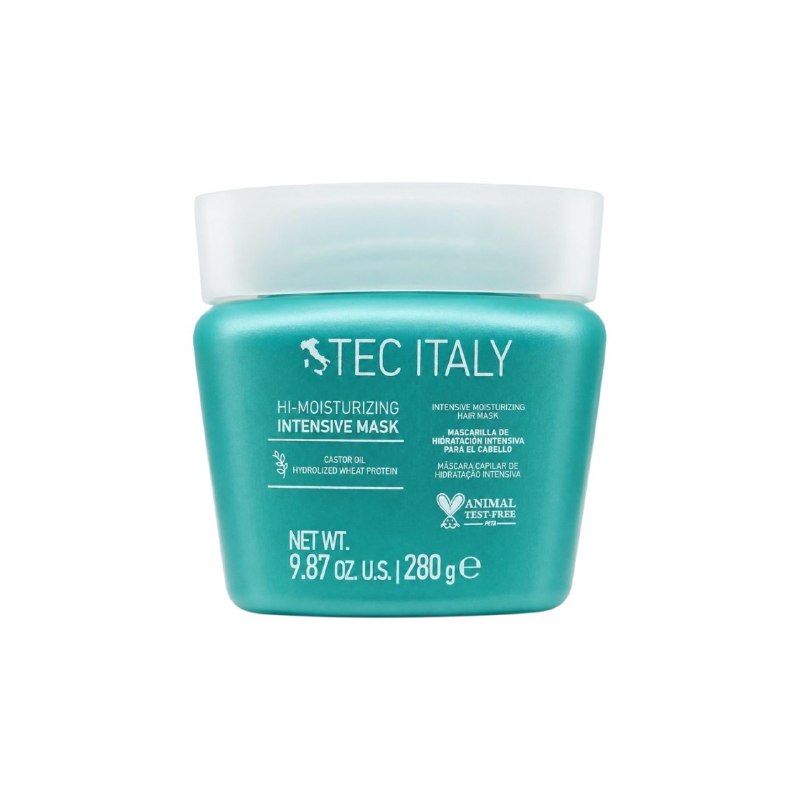 MASCARILLA PARA EL CABELLO HIDRATACION INTENSIVA CON ACEITE DE RICINO Y PROTEINA DE TRIGO HIDROLIZADA TEC ITALY 280G